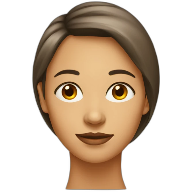 full-face female profile with a hump in the nose emoji