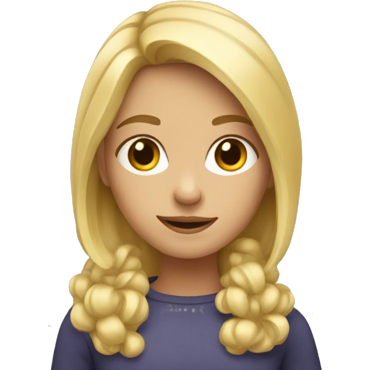 a young blonde girl  emoji