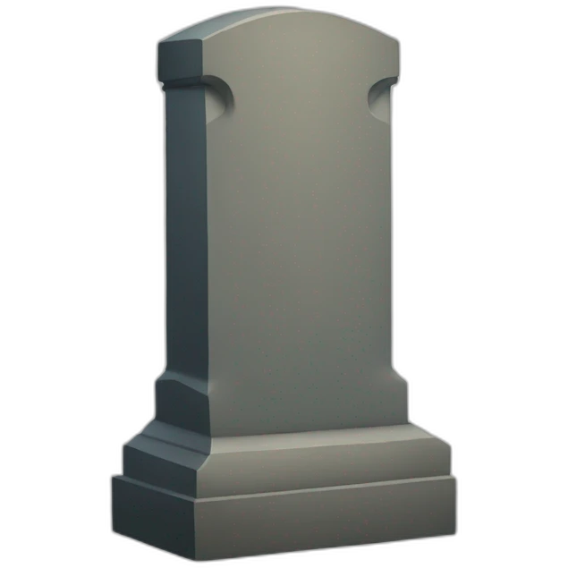 obscured tombstone emoji