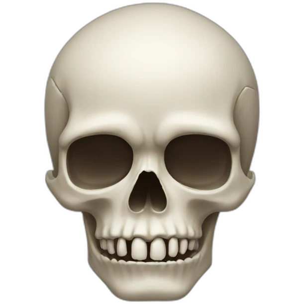 Skull without teeth emoji
