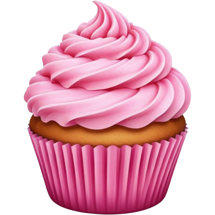 Cupcake with pink icing emoji