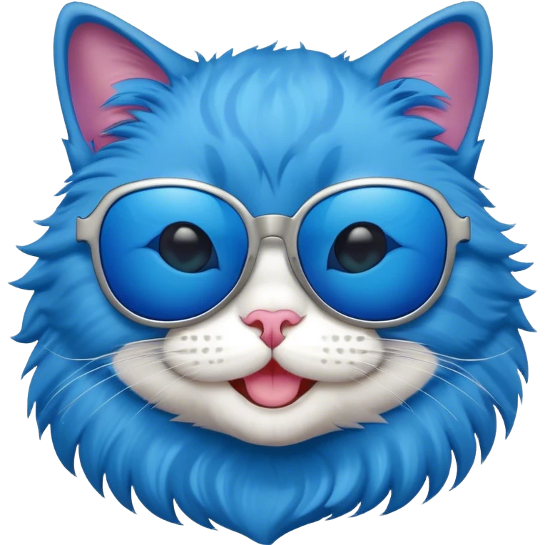 Cat 💙😀wearing sunglasses emoji