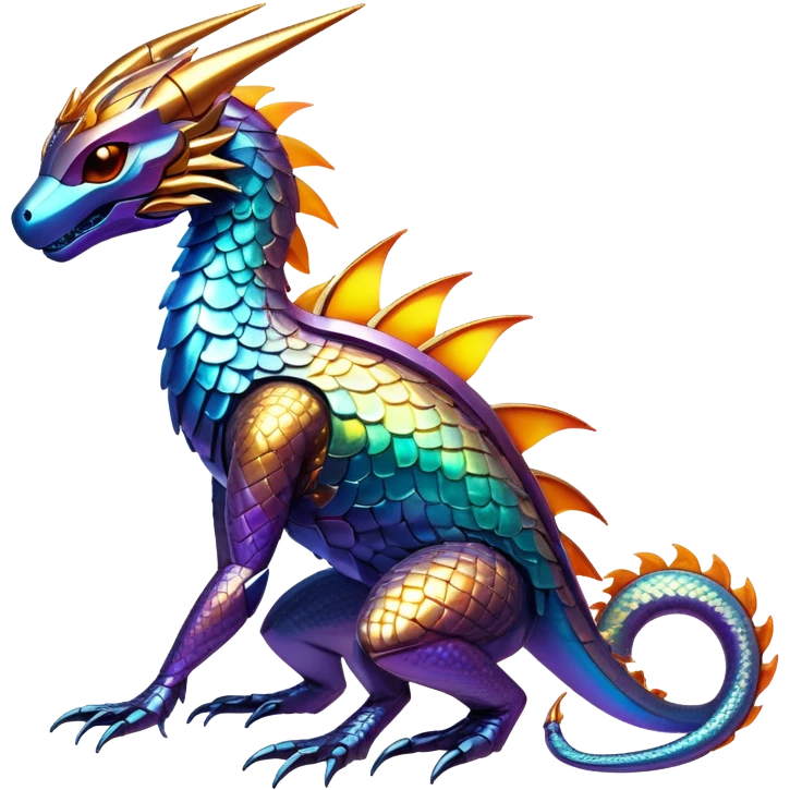  Epic legendary warm-colored fiery sunny rare glowing mechanical Shiny sparkly transparent bioluminescent luminescent vibrant bright pastel dark exotic iridescent colorful gradients futuristic modern metallic glossy glittery fantasy-cyber-Fakémon-Vernid-creature emoji