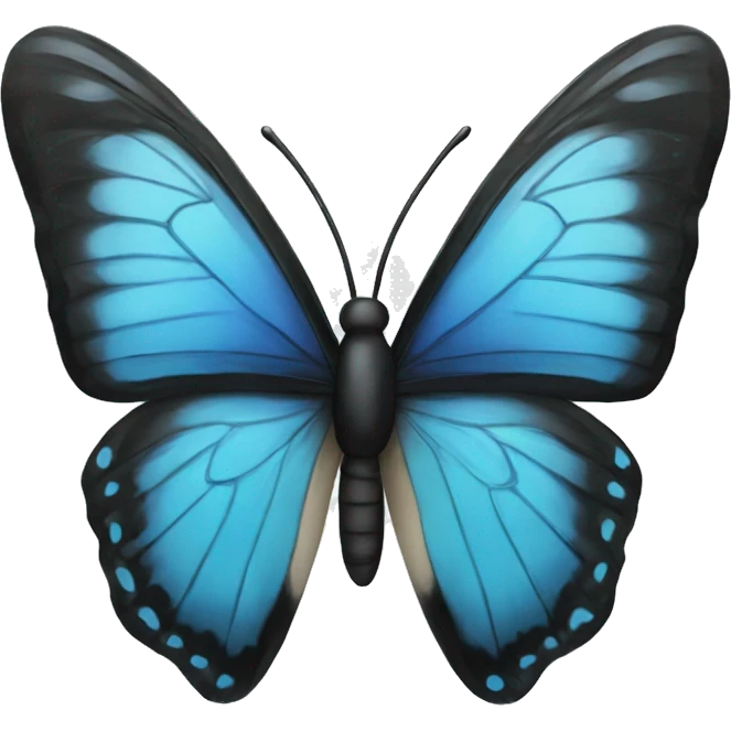 Blue and black butterfly emoji