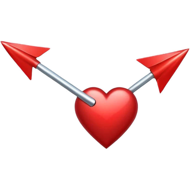 red arrow with heart emoji