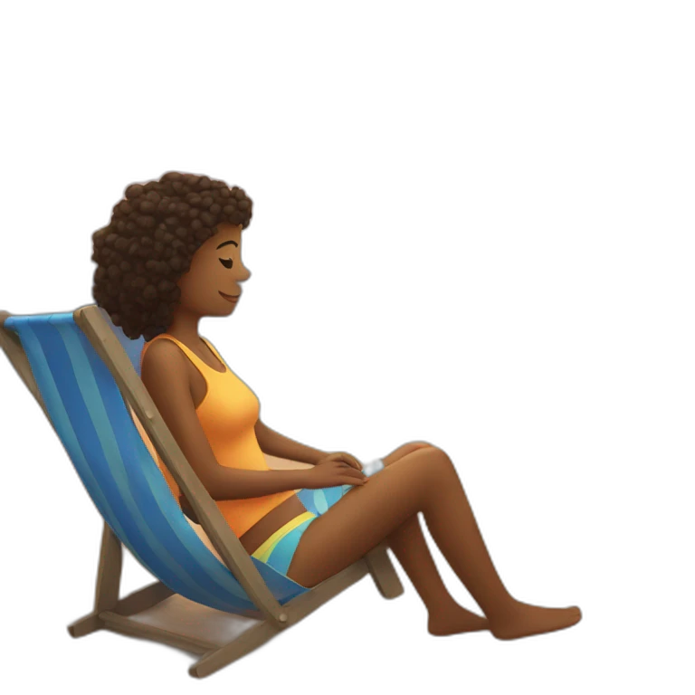 Sitting in a beach watching sunrise  emoji