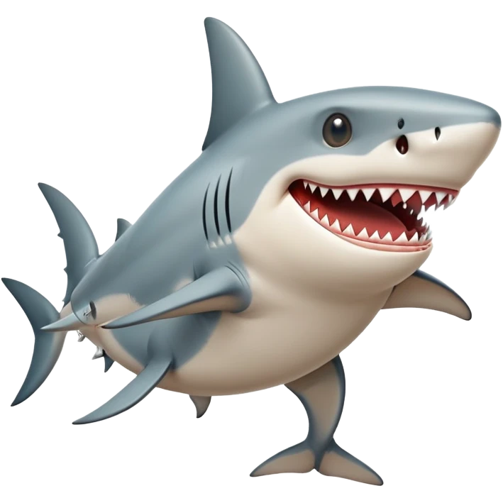 Shark wearing shoes and he has only 2 legs Italian brainrot tralalelo tralala emoji