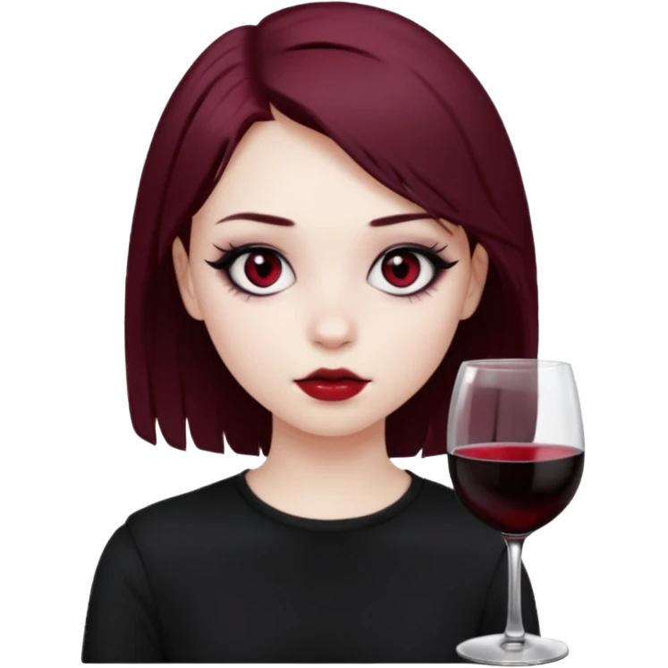Bebendo vinho  adolescente emo emoji