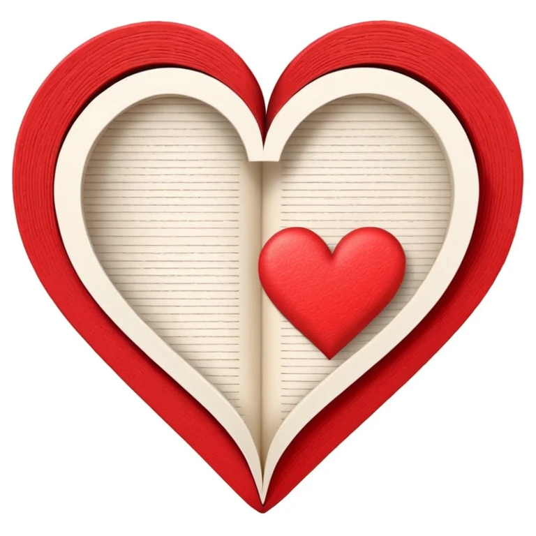 book themed heart emoji