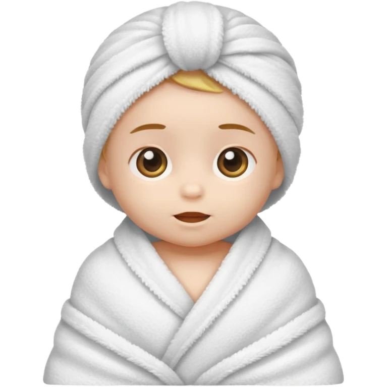 Baby in a towel emoji