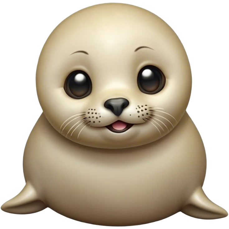 Cinematic Comical Baby Seal Portrait Emoji, Head tilted dramatically with an exaggeratedly surprised expression, featuring a round, plump body with wide, comically expressive eyes and a quirky, puckered face, Simplified yet hilariously expressive features, highly detailed, glowing with a slightly sassy polar glow, high shine, dramatic yet playful, stylized with an air of cheeky arctic mischief, soft glowing outline, capturing the essence of a meme-worthy baby seal that looks ready to give a playful side-eye into viral fame! emoji