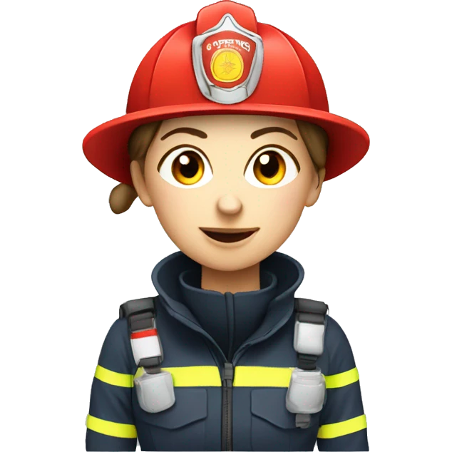 French firefighter female wearing breathing apparatus emoji