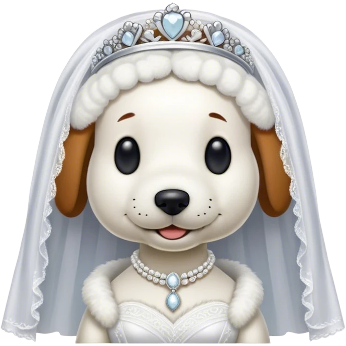 dog snoopy as a bride emoji