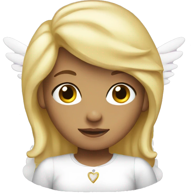 Blonde angel emoji