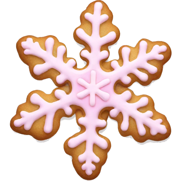 Light pink snowflake cookie emoji