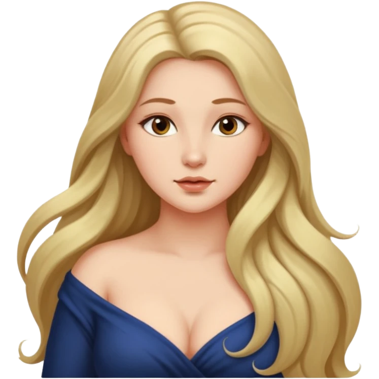 Draw a beautiful naked women with big boobs, we can see her naked boobs emoji