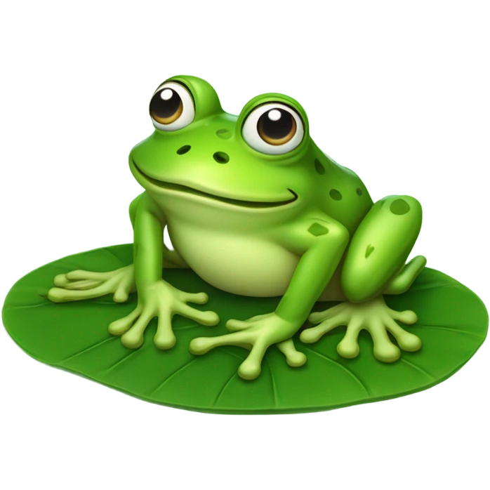 Tired frog emoji