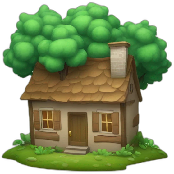 small house in the forest emoji