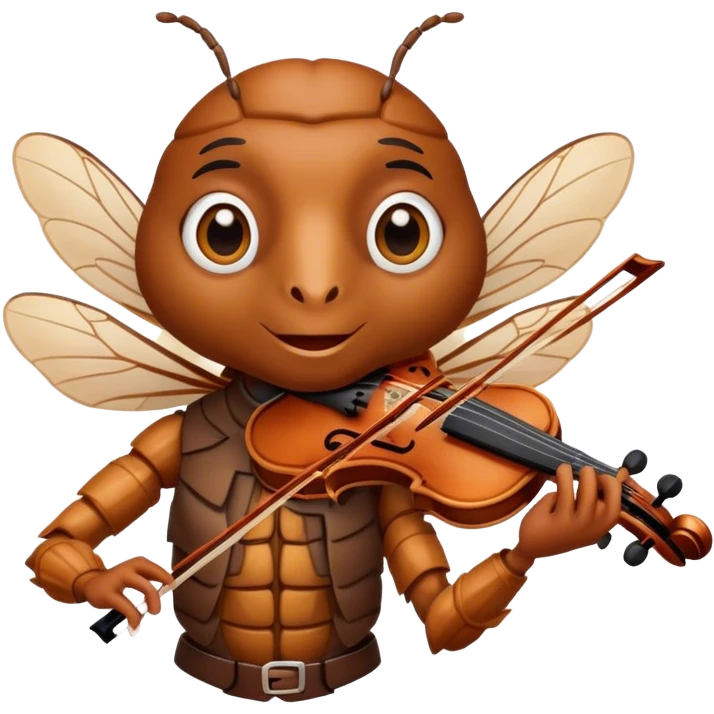 cicada playing violon  emoji