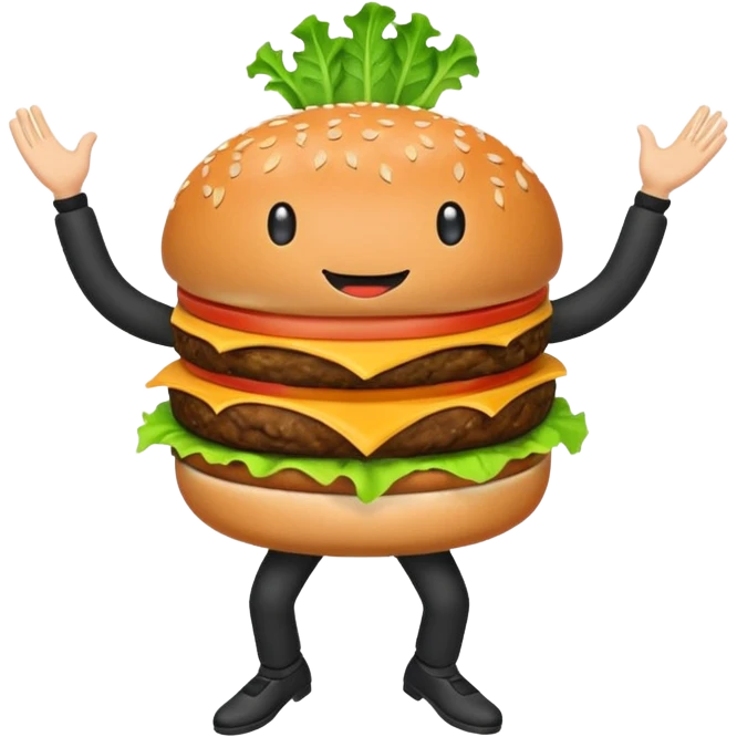 Burger dancing  emoji