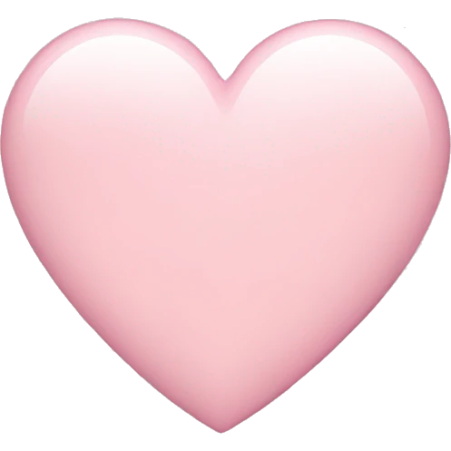 light pink iphone heart emoji