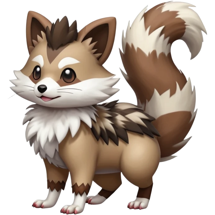  Zigzagoon-Furret-Rockruff-Hybrid (Full body) emoji