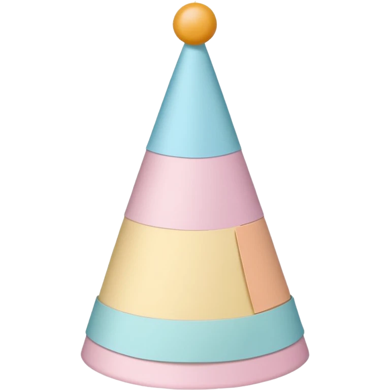 birthday hat pastel colors emoji