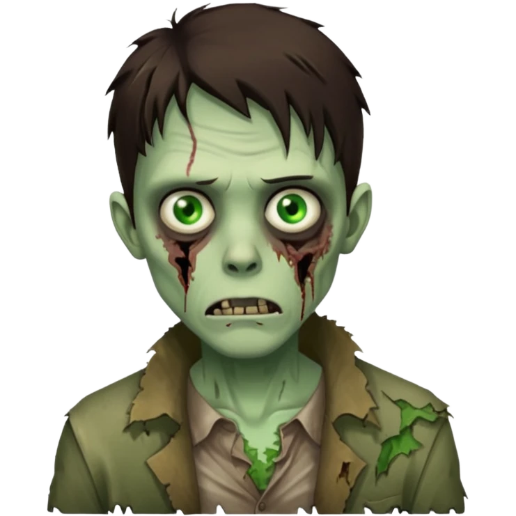 pretty brunette zombie man emoji