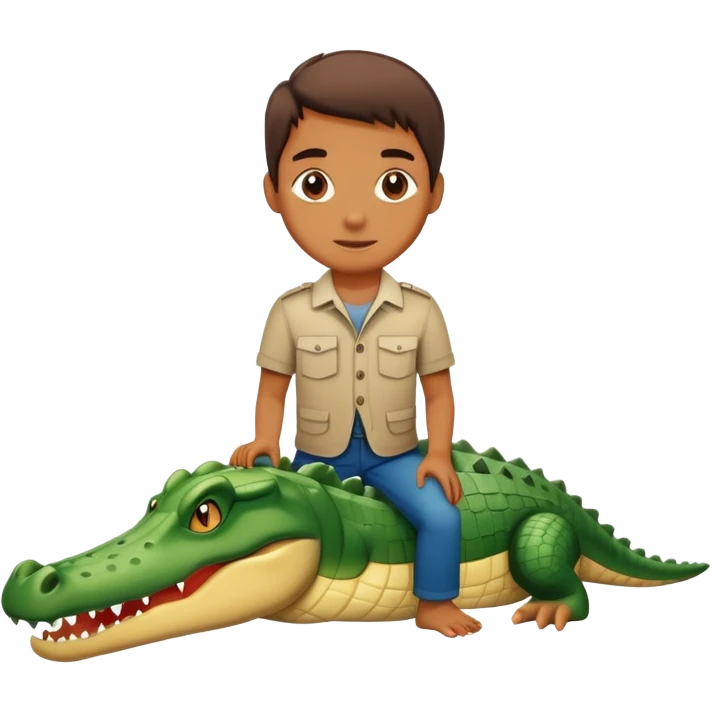 Person in a world with crocodile emoji