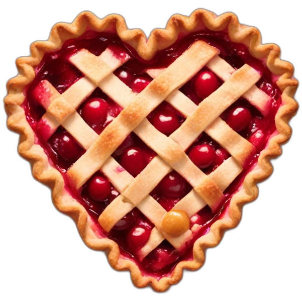 cherry pie heart shape emoji