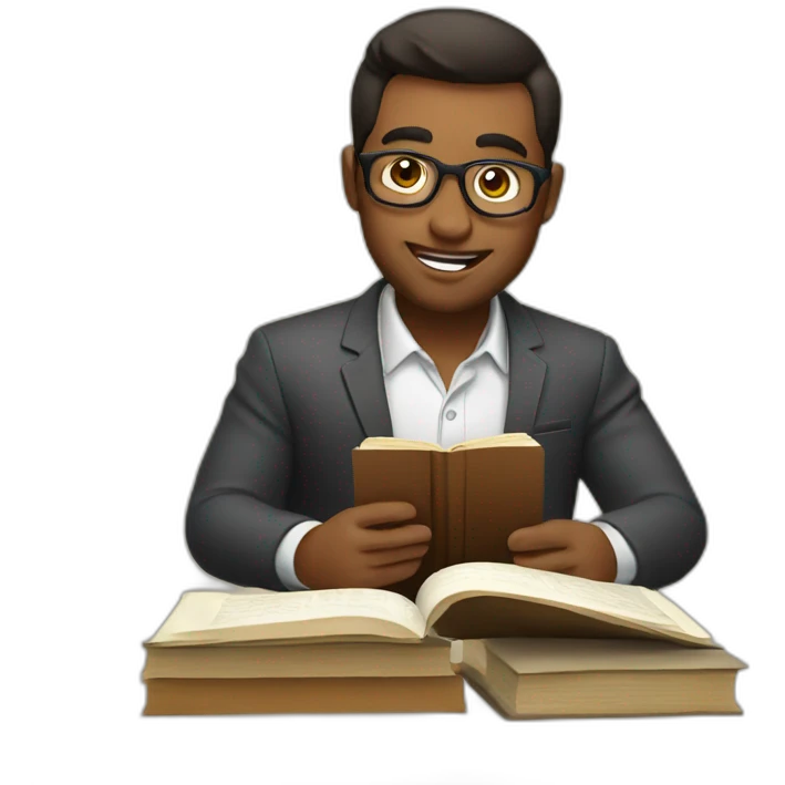 entrepreneur reading a book emoji