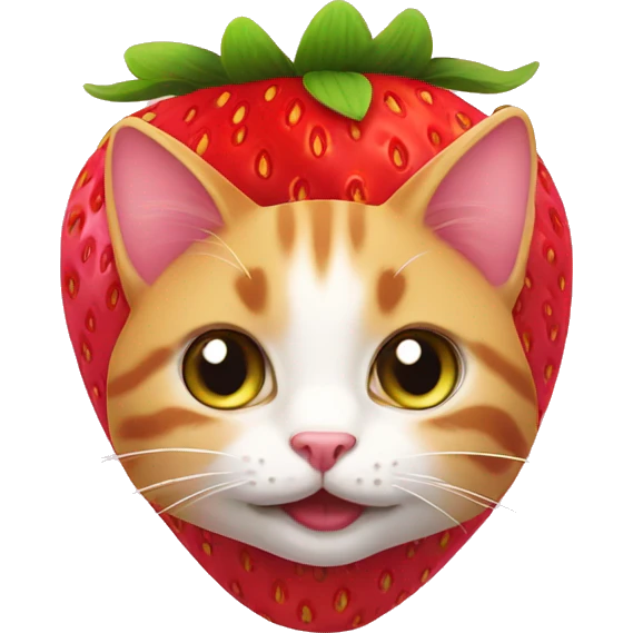 Strawberry cat emoji