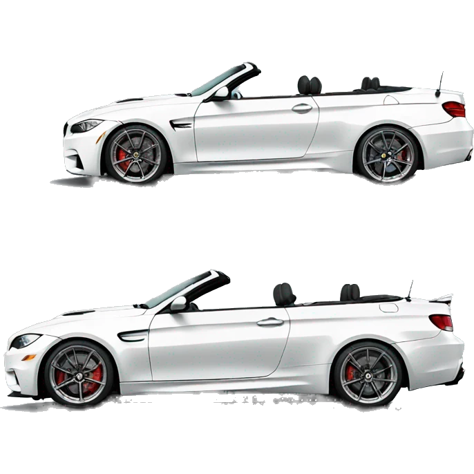e92 m3 white convertible side view emoji