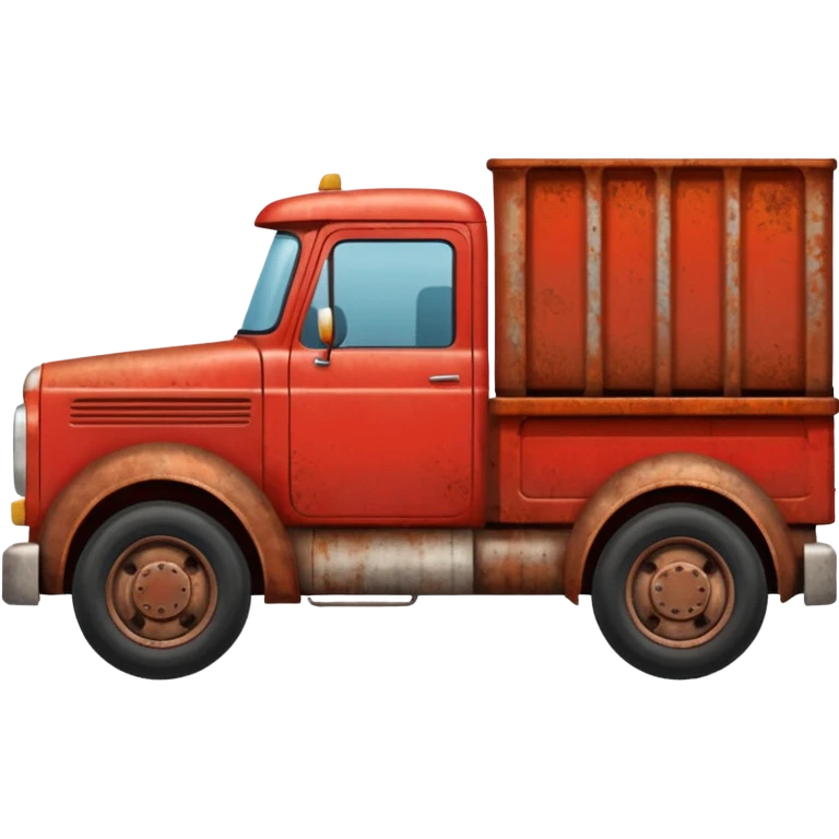 A red truck with a "TIR" plate emoji