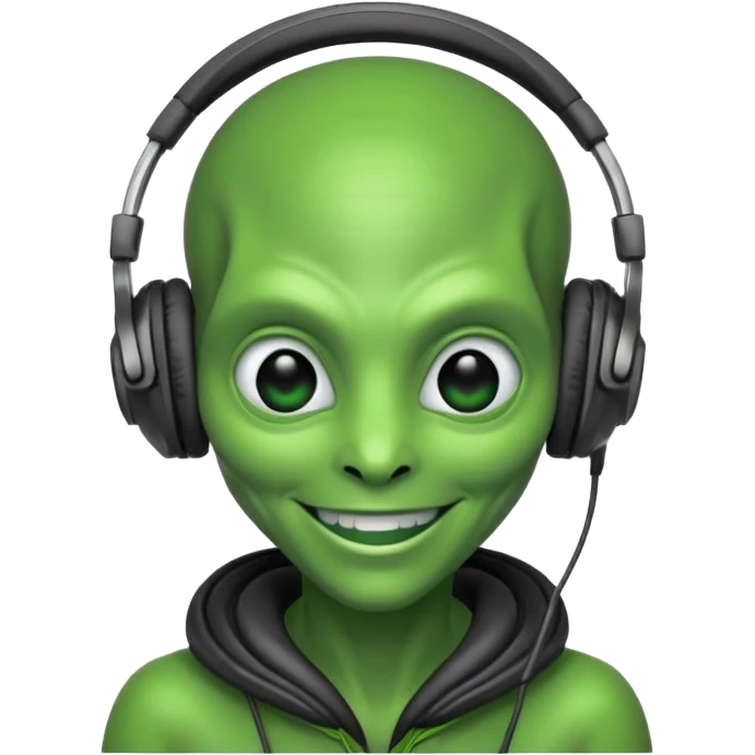 a alien behind the turntables emoji