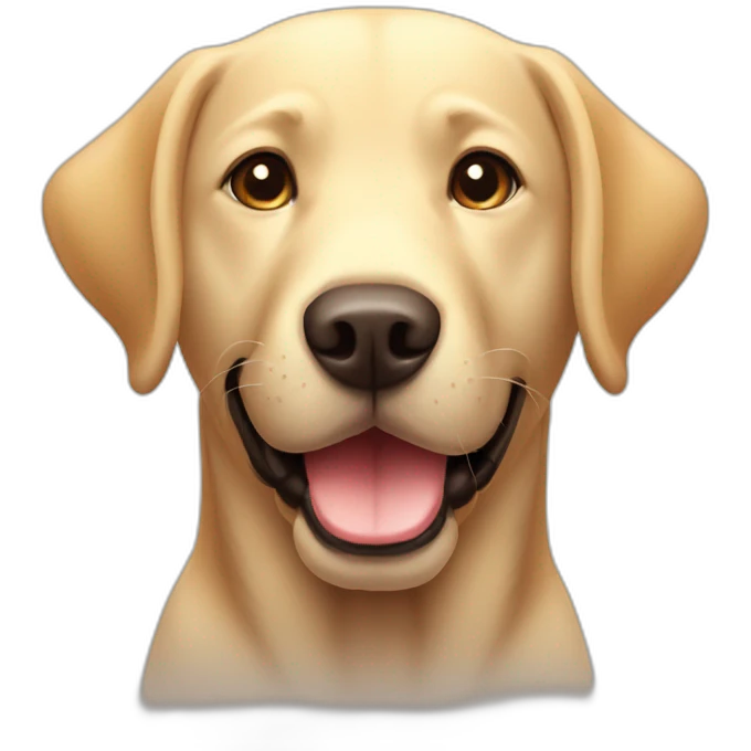 labrador front smile ios icon emoji