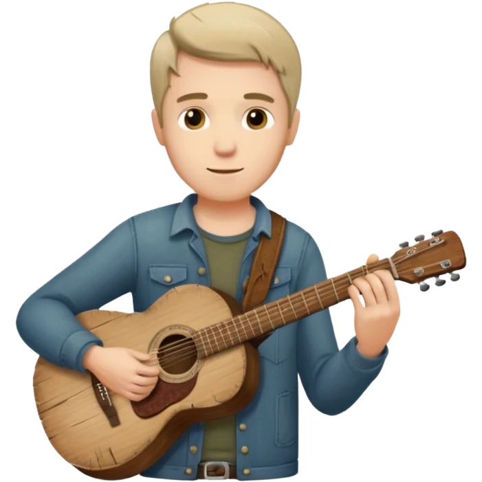 man holding guitar emoji
