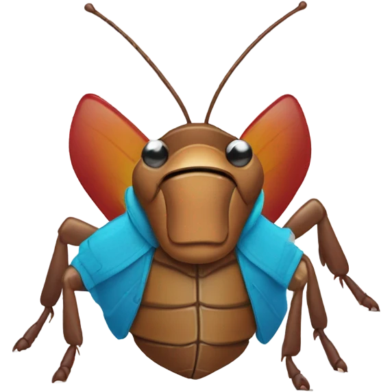 Cockroach wearing shorts emoji