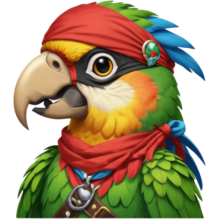 pirate and parrot emoji