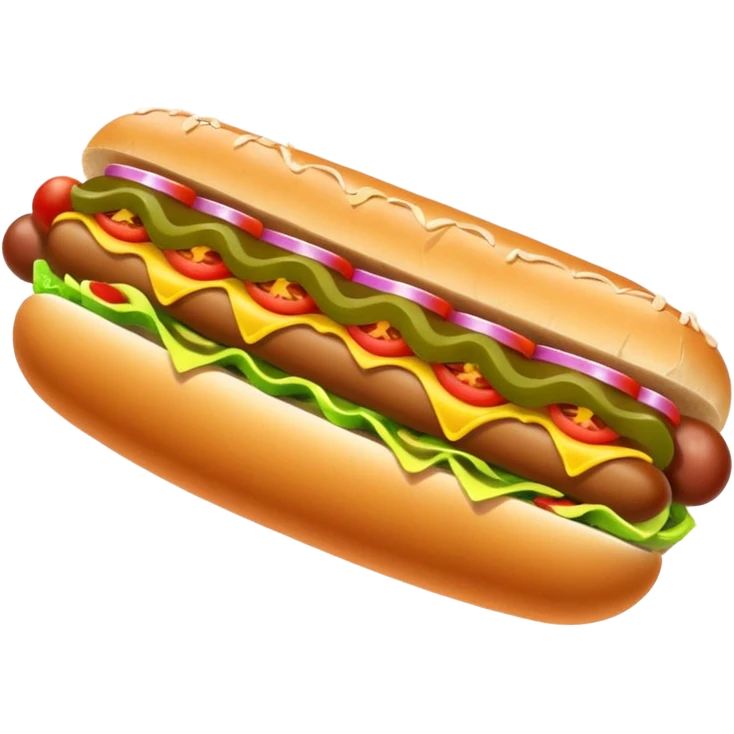 Chicago style hot dog emoji