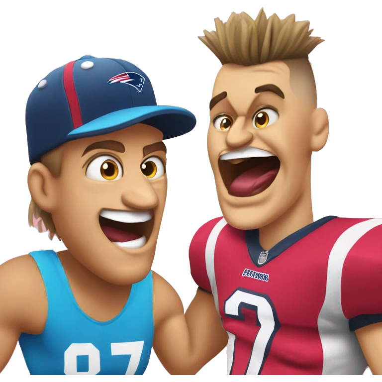 baby gronk talking to livy dunn in ohio with a grimace shake while watching skibidi toliet emoji