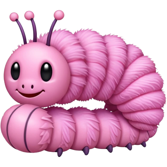 Pastel pink caterpillar emoji