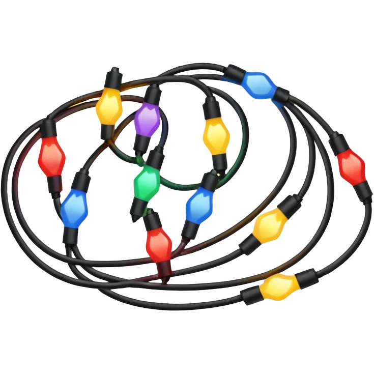 Christmas lights strand emoji
