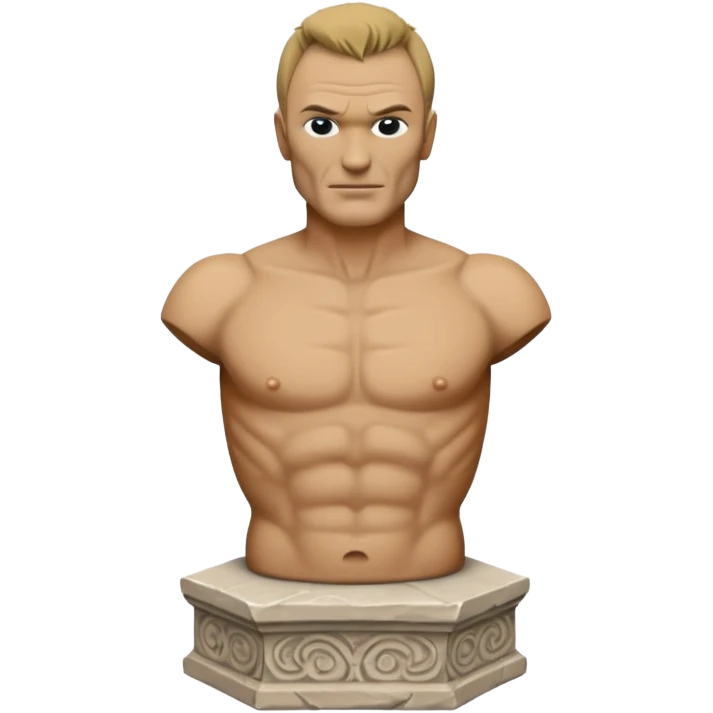 Cinematic realistic ultra HD - musician Sting as a torso antique stone sculpture emoji