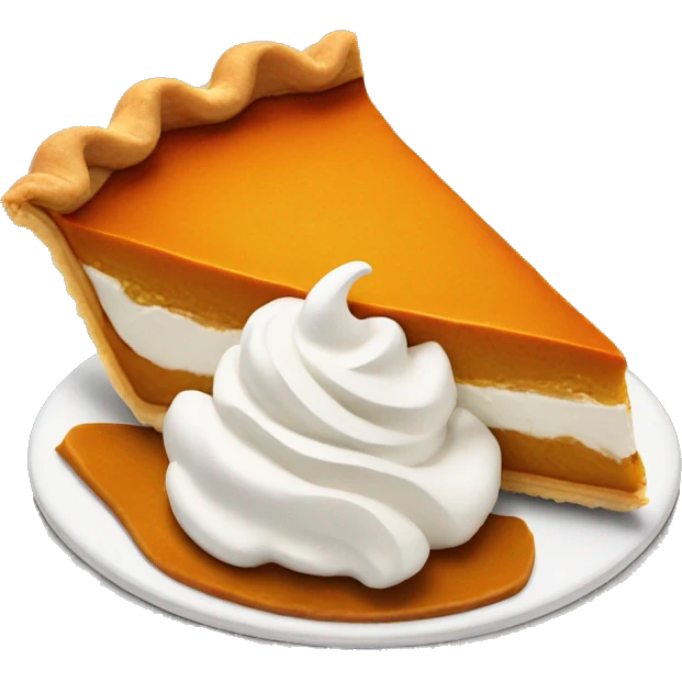 Pumpkin pie with whipped cream emoji