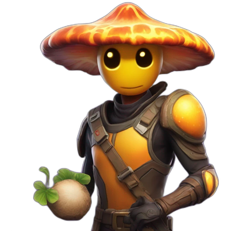 sunspot fortnite holding an mushroom emoji