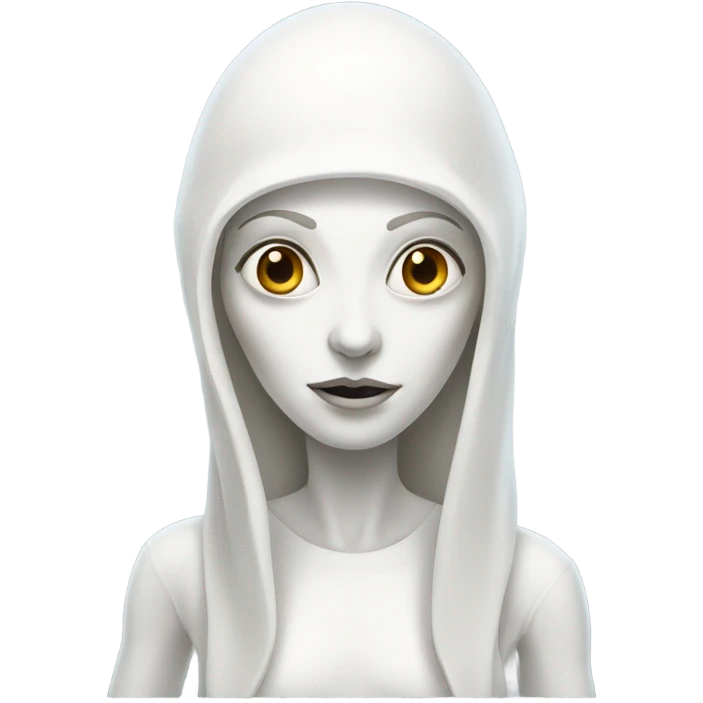 a white alien woman full body emoji