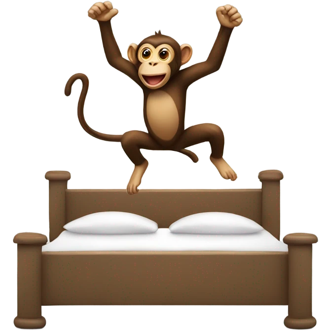 monkeys jumping on the bed emoji