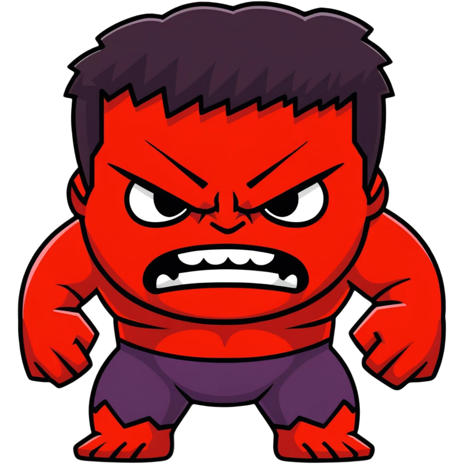 angry Red Hulk emoji