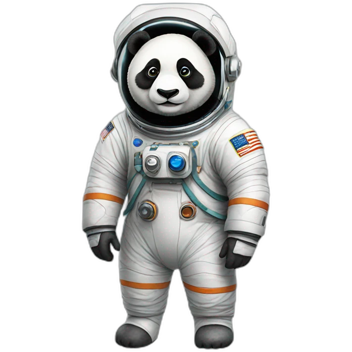 panda dressed as an astronaut emoji